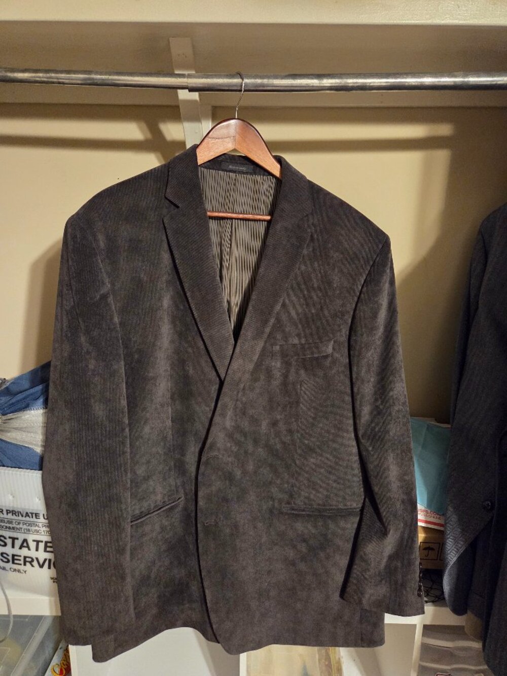 Calvin Klein Blazer, Dark Brown Corduroy, 50L